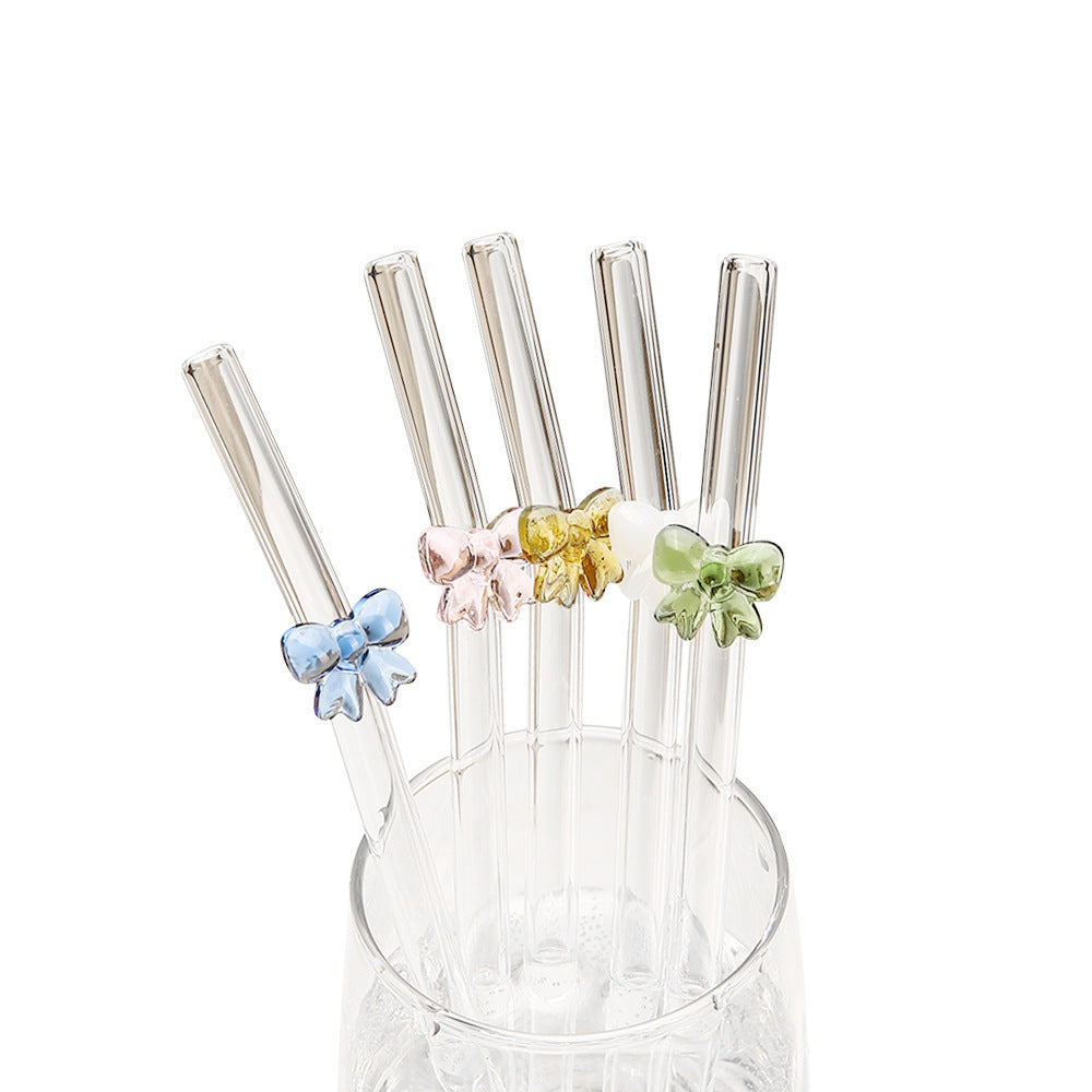 Transparent Bow Glass Straw