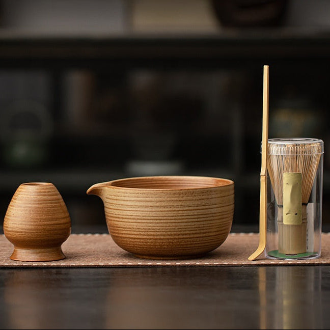 Rustic Ceramic Matcha Set