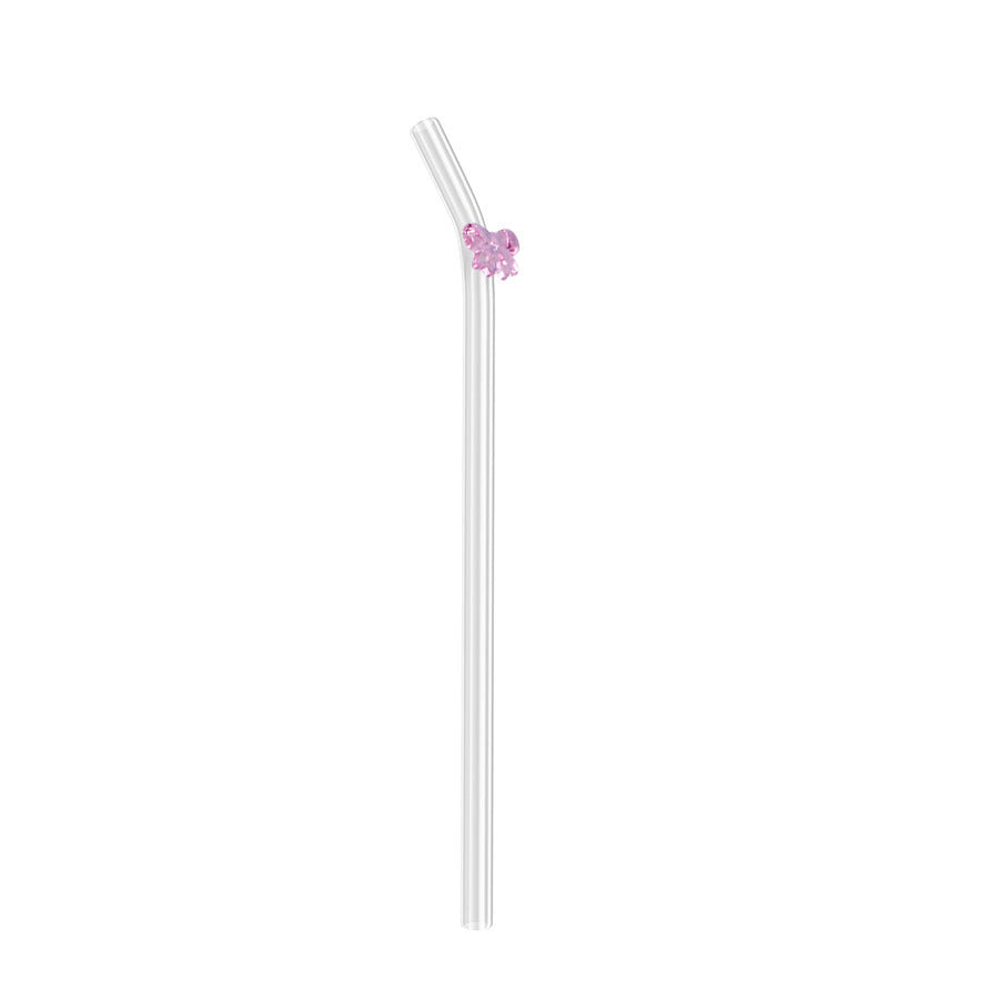 Transparent Bow Glass Straw