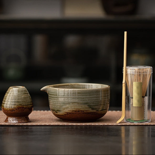 Rustic Ceramic Matcha Set